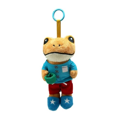 Bad Bunny Sapo Concho Frog Plush Toy 4 Bad Bunny Sapo Concho frog plush toy, red outfit