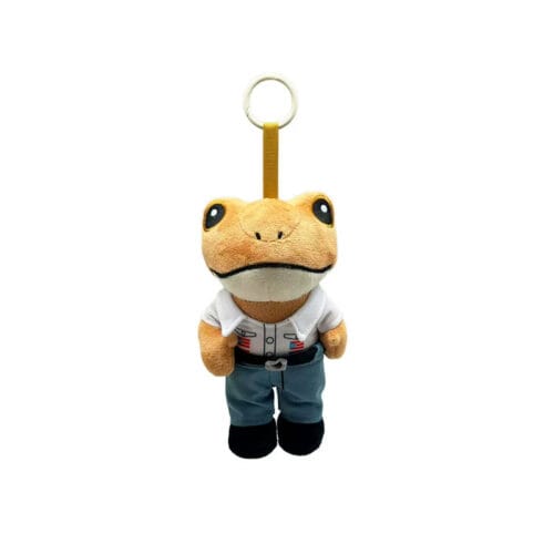 Bad Bunny Sapo Concho frog plush toy, blue outfit