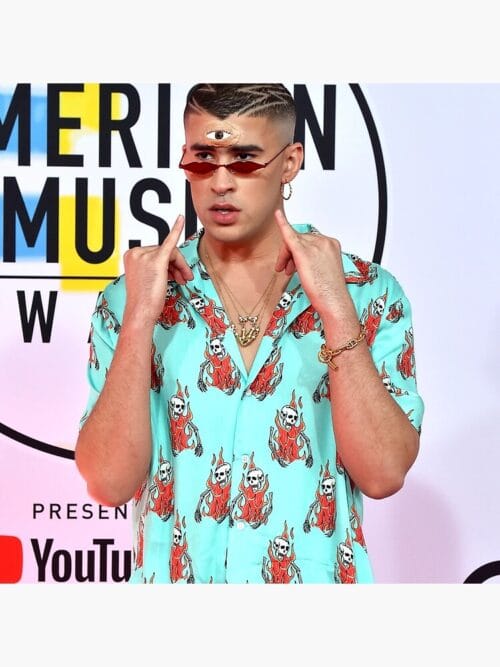 Bad Bunny Bags – Bad Bunny Awards All Over Print Tote Bag – fan-inspired Bad Bunny merch