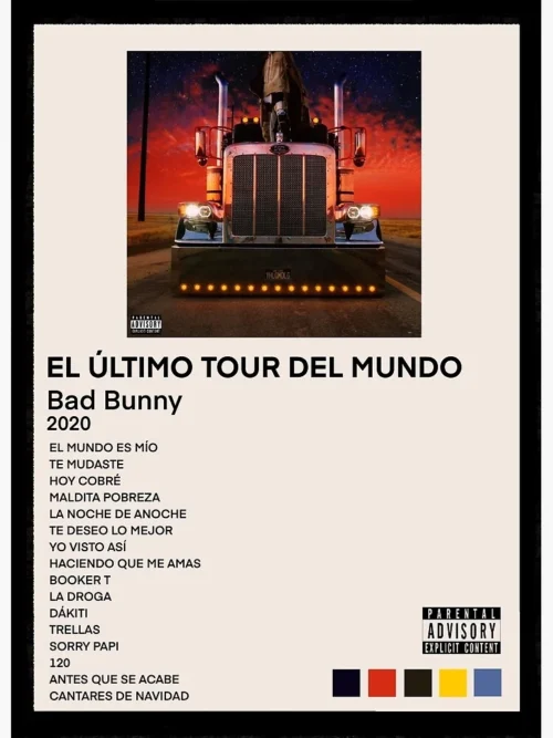 Bad Bunny El Último Tour Del Mundo Poster – fan-inspired Bad Bunny merch