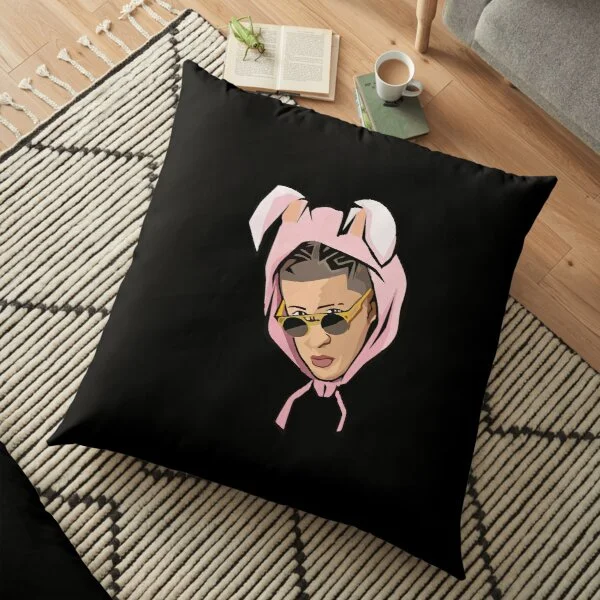 Bad Bunny Merchandise Floor Pillow 1 Bad Bunny Merchandise Floor Pillow