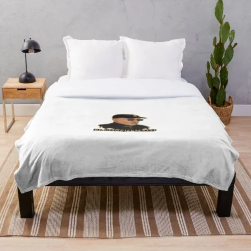 Bad Bunny Logo Throw Blanket