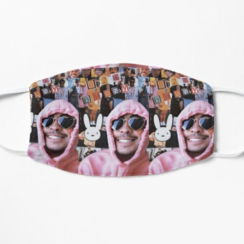 Bad Bunny Face Masks - Bad Bunny Flat Mask