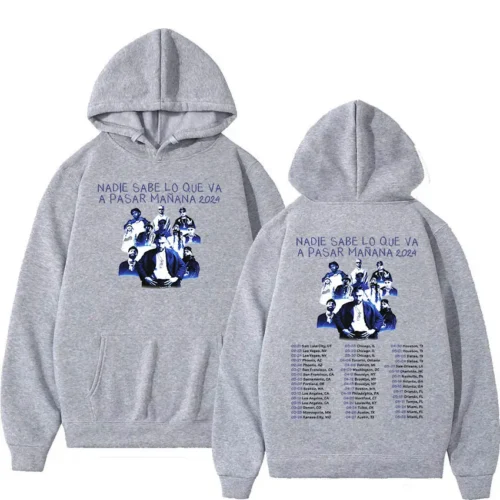 Bad Bunny Most Wanted Tour 2024 Hip Hop Hoodie