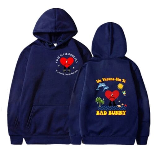 Bad Bunny Un Verano Sin Ti Graphic Printed Hoodie
