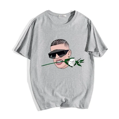 Bad Bunny T-Shirts - Bad Bunny Flower T-Shirt