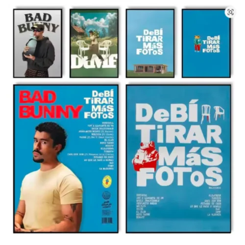 Bad Bunny Debí Tirar Más Fotos Poster Wall Art Print Home Decor