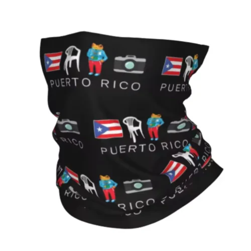 Puerto Rico Bad Bunny DTMF Bandana Neck Gaiter Windproof Face Cover Scarf