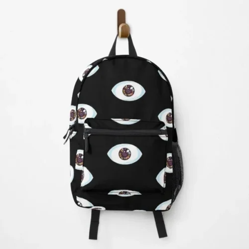Bad Bunny Tercer Ojo backpack, black with all-over eye print