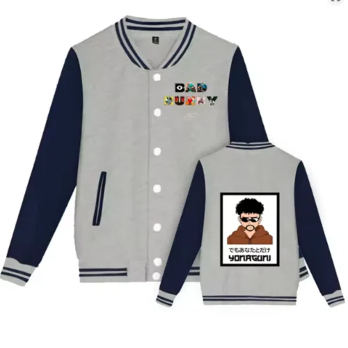 Bad Bunny Couples Matching Baseball Jacket Cartoon Unisex Varsity Coat