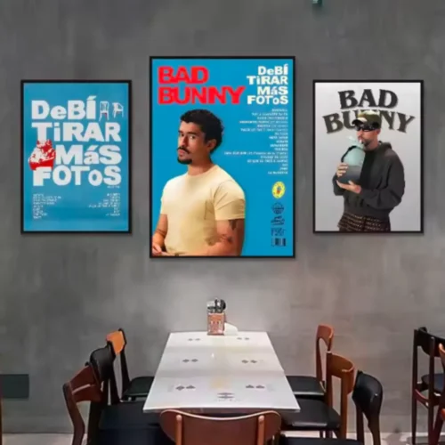 Bad Bunny Debí Tirar Más Fotos Poster Wall Art Print Home Decor