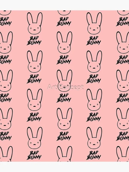 Bad Bunny Logo Backpack Premium Polyester Laptop Travel Backpack