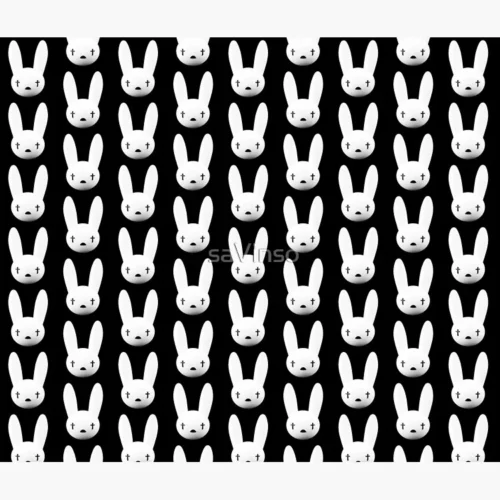 Bad Bunny Logo Oasis Tour 2019 2020 Throw Blanket Premium Soft Fleece Blanket