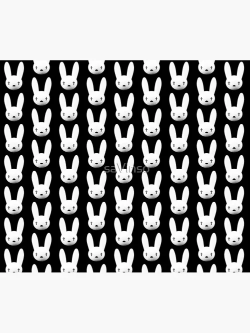 Bad Bunny Logo Oasis Tour 2019 2020 Throw Blanket Premium Soft Fleece Blanket