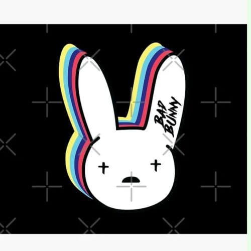 Bad Bunny Logo Throw Blanket Premium Soft Fleece Blanket