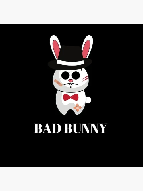 Bad Bunny Mafia Floor Pillow Premium Round Decorative Cushion