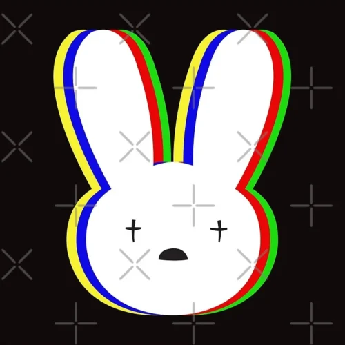 Bad Bunny Floor Pillow Premium Round Decorative Cushion