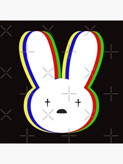 Bad Bunny Floor Pillow Premium Round Decorative Cushion