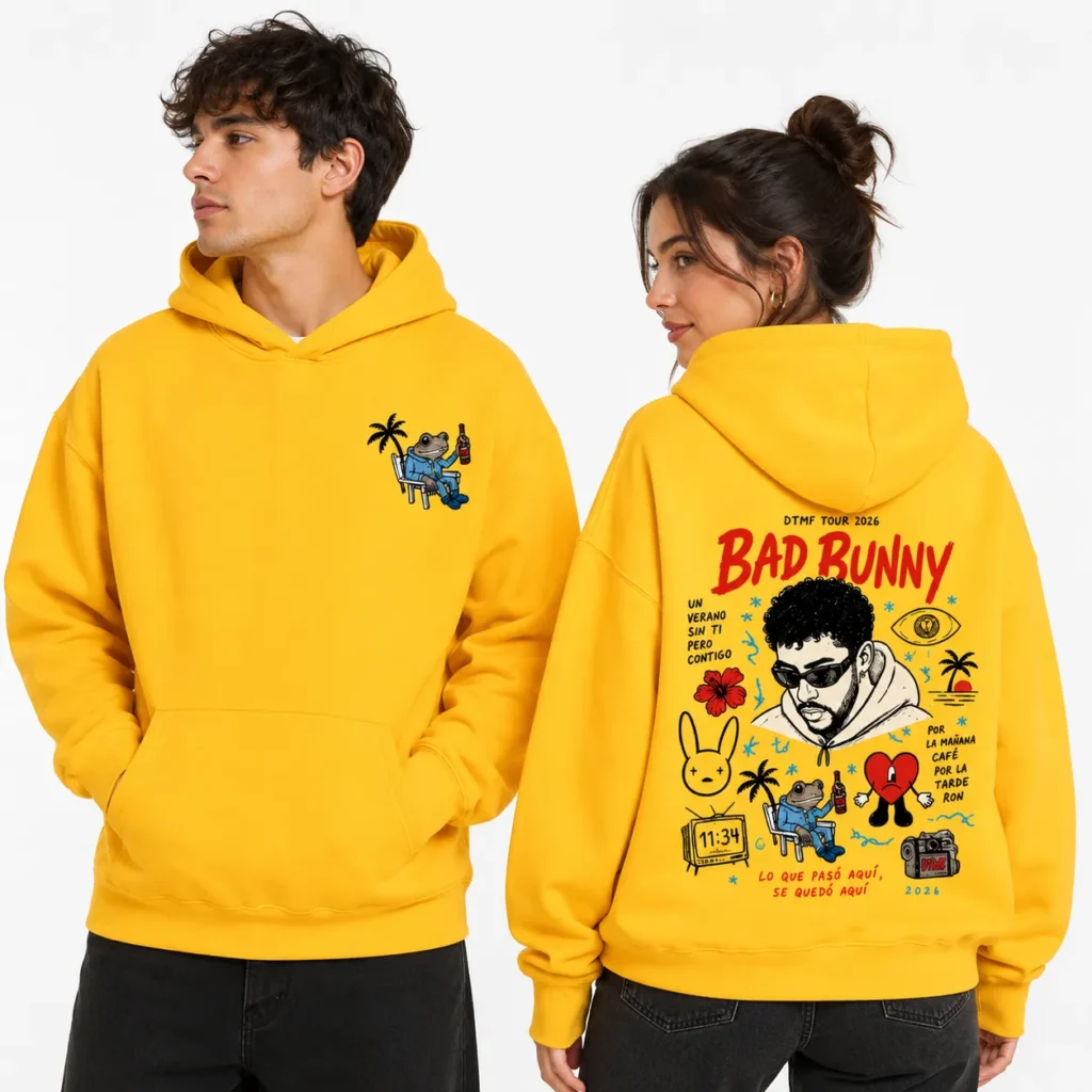 Bad Bunny DTMF Couples Matching Hoodie Un Verano Sin Ti Unisex Streetwear Hoodie
