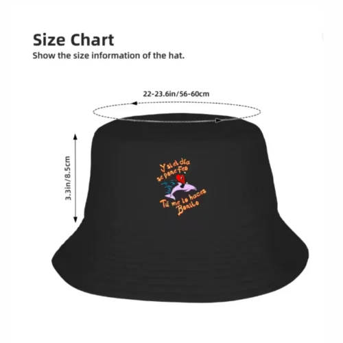 Bad Bunny DTMF Couples Matching Bucket Hat Foldable Fisherman Sun Hat