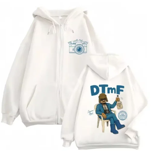 Bad Bunny DTMF World Tour Couples Matching Zip Up Hoodie Vintage Unisex Jacket