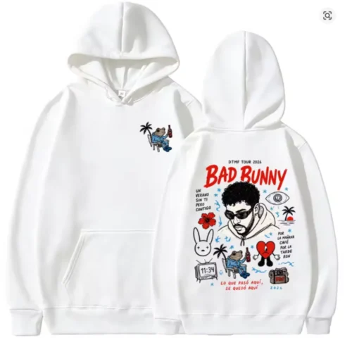 Bad Bunny DTMF Couples Matching Hoodie Un Verano Sin Ti Unisex Streetwear Hoodie