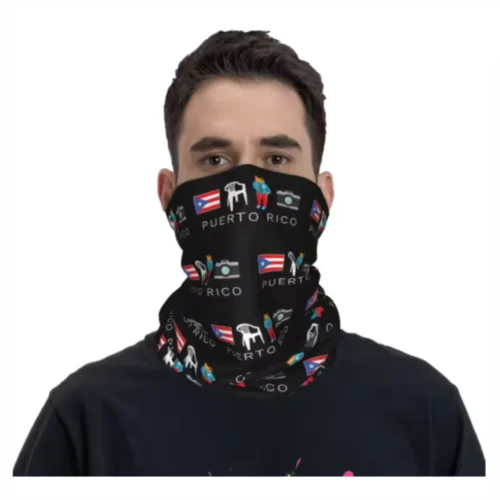 Puerto Rico Bad Bunny DTMF Bandana Neck Gaiter Windproof Face Cover Scarf