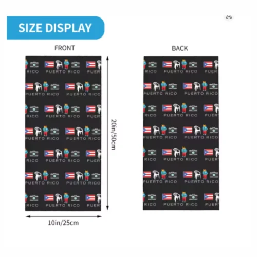 Puerto Rico Bad Bunny DTMF Bandana Neck Gaiter Windproof Face Cover Scarf