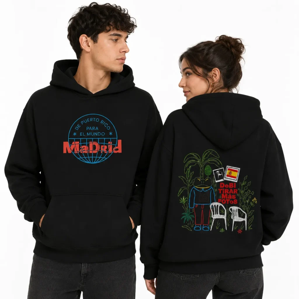 Bad Bunny DTMF Couples Matching Hoodie Debí Tirar Más Fotos Unisex Fleece Hoodie