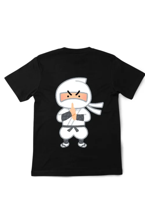 Cute Cartoon Bad Bunny Black T-Shirt