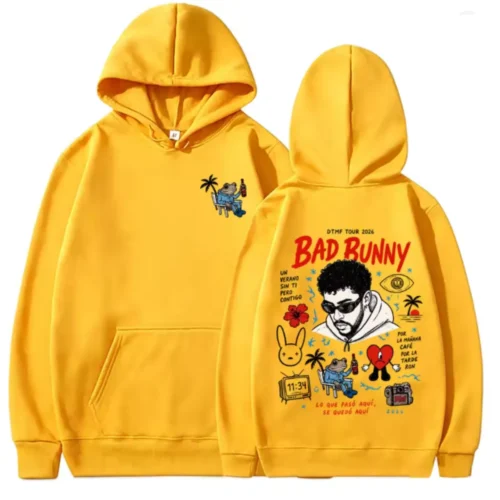 Bad Bunny DTMF Couples Matching Hoodie Un Verano Sin Ti Unisex Streetwear Hoodie
